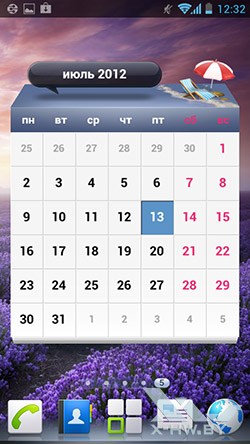 Календарь на Huawei Ascend P1. Рис. 2