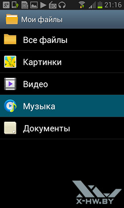 Файловый менеджер на Samsung Galaxy S III mini. Рис. 1