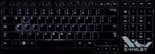 Белая подсветка клавиатуры Samsung Gamer 700G7A