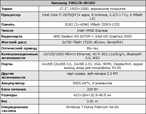  Samsung Gamer 700G7A