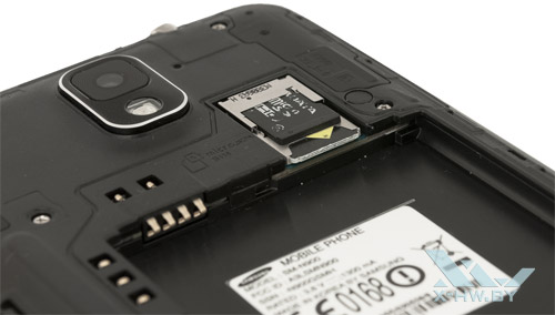 Разъемы для microSIM и microSD в Samsung Galaxy Note 3