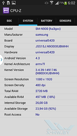 Платформа Samsung Galaxy Note 3. Рис. 2