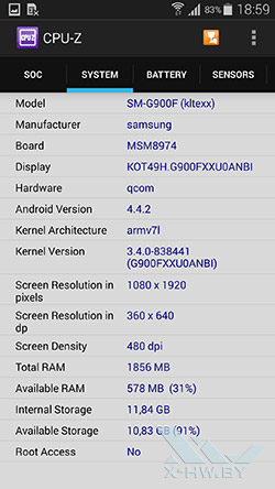 Система Samsung Galaxy S5 SM-G900F