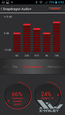 Snapdragon Audio+ на Highscreen Omega Prime S