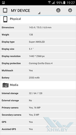 Характеристики Samsung Galaxy S6. Рис. 2