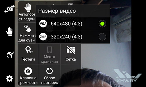 Разрешение видео лицевой камеры Samsung Galaxy J1