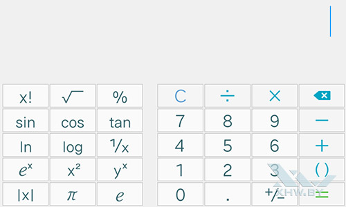 Калькулятор на Samsung Galaxy J1. Рис. 2