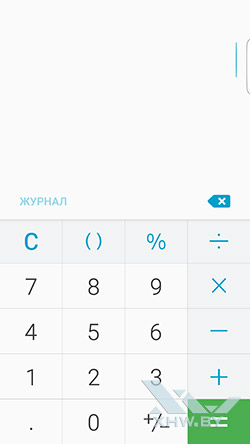 Калькулятор на Samsung Galaxy S6 edge+