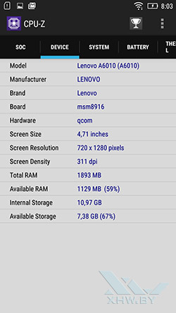 Система Lenovo A6010