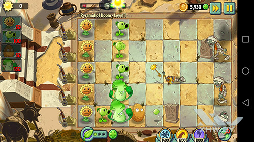 Игра Plants vs Zombies 2 на Huawei Mate 8