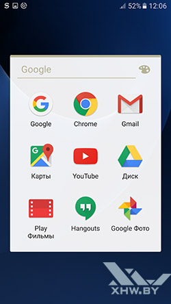 Приложения Google на Samsung Galaxy S7