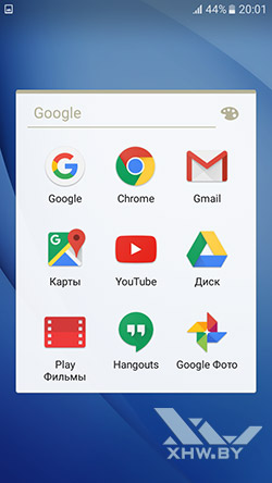 Приложения Google на Samsung Galaxy J7 (2016)