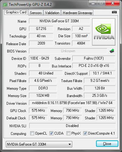   Fujitsu LIFEBOOK NH570