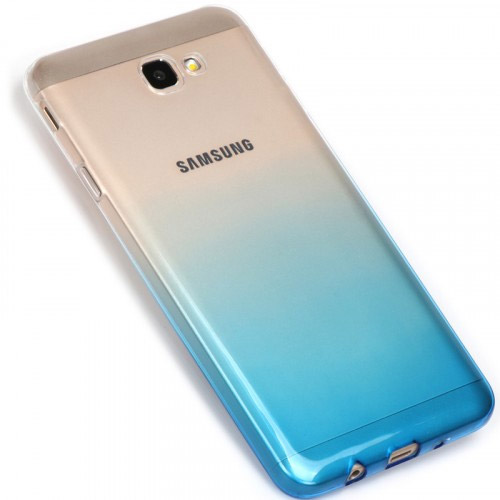 Силиконовый глянцевый полупрозрачный градиентный чехол для Samsung Galaxy J5 Prime