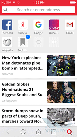  Opera Mini  iPhone.  1