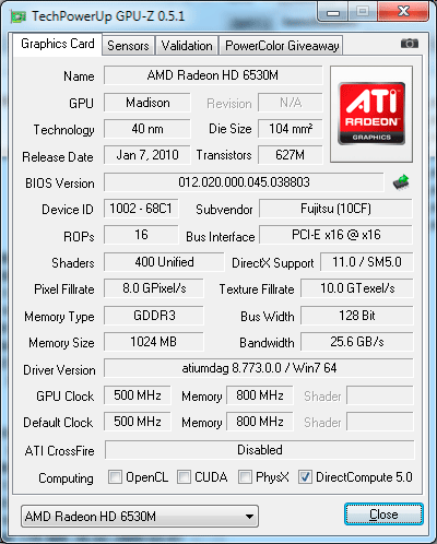  Fujitsu LIFEBOOK AH530