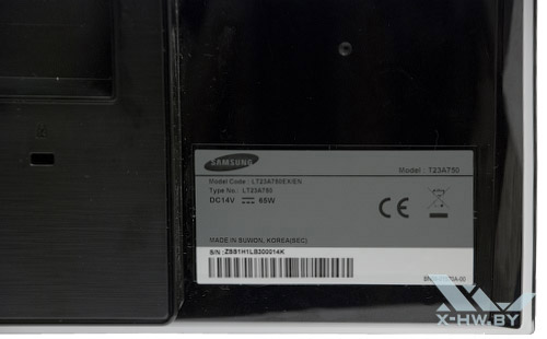 Этикетка с маркировкой Samsung T23A750