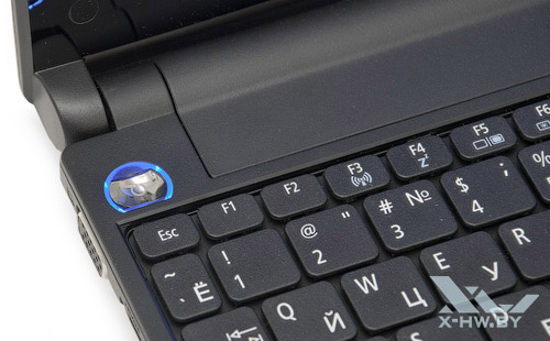 Подсвеченная кнопка включения и выключения Acer Aspire One 521