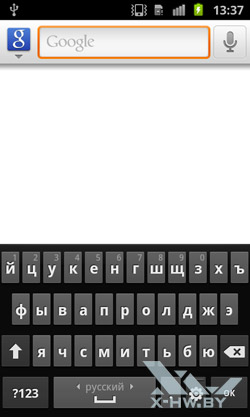 Экранная клавиатура Samsung Galaxy S II. Рис. 4