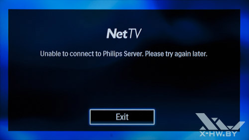 Ошибка подключения к NetTV с Philips BDP9600
