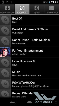 Музыкальный плеер Samsung Galaxy Nexus. Рис. 1