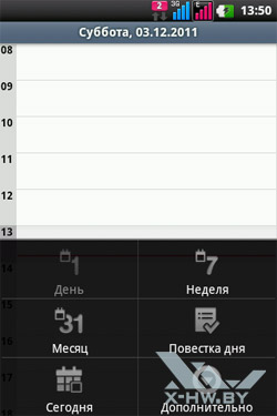 Календарь на LG Optimus Net Dual P698. Рис. 3
