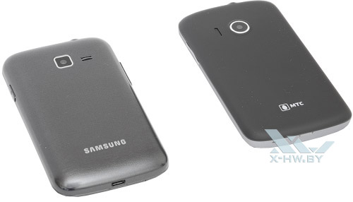 Samsung Galaxy Y Pro и Huawei U8350. Вид сзади