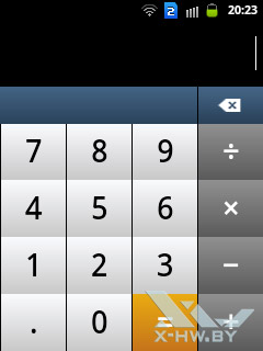 Калькулятор на Samsung Galaxy Y Duos. Рис. 1