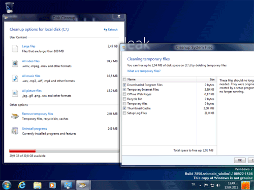 Disk Cleanup из Windows 8