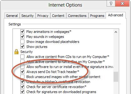 В Internet Explorer 10 отключили «Do Not Track» по умолчанию