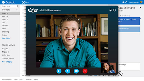 Outlook.com и Skype