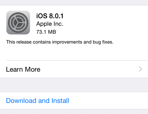   iOS 8.0.1