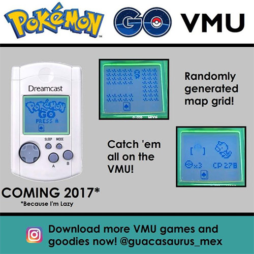   Pokemon Go  Dreamcast VMU