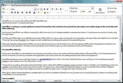 LibreOffice    Microsoft Office