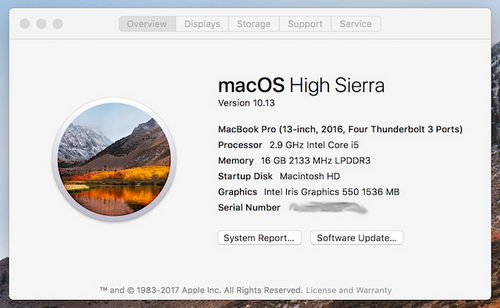 Apple MacOS 10.13 High Sierra